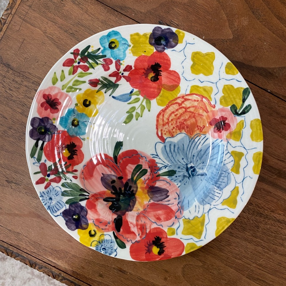 Anthropologie salad plate sissinghurst floral pattern Estudio Flores
